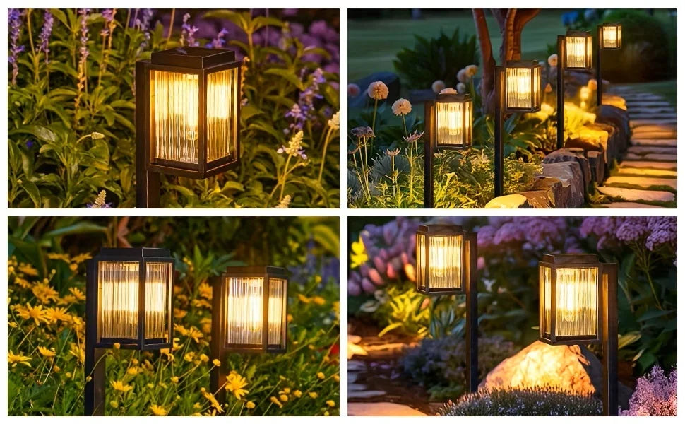 2/6 Pack Solar Pathway Garden Lights Outdoor Waterproof Landscape for Yard Patio Walkway Driveway Decor Solar Lawn Lamp Lighting