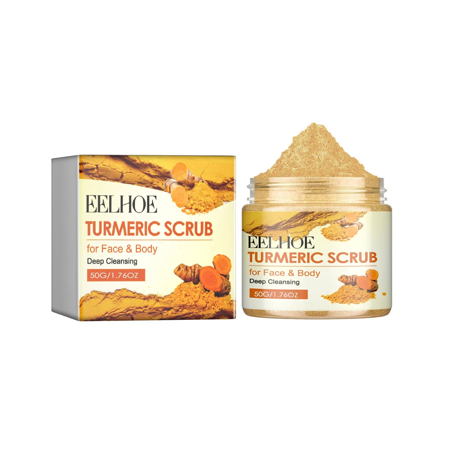 Turmeric Face and Body Scrub for Brightening and Softening | 50g Scrubs Treatments 50g boxed Tidesmit