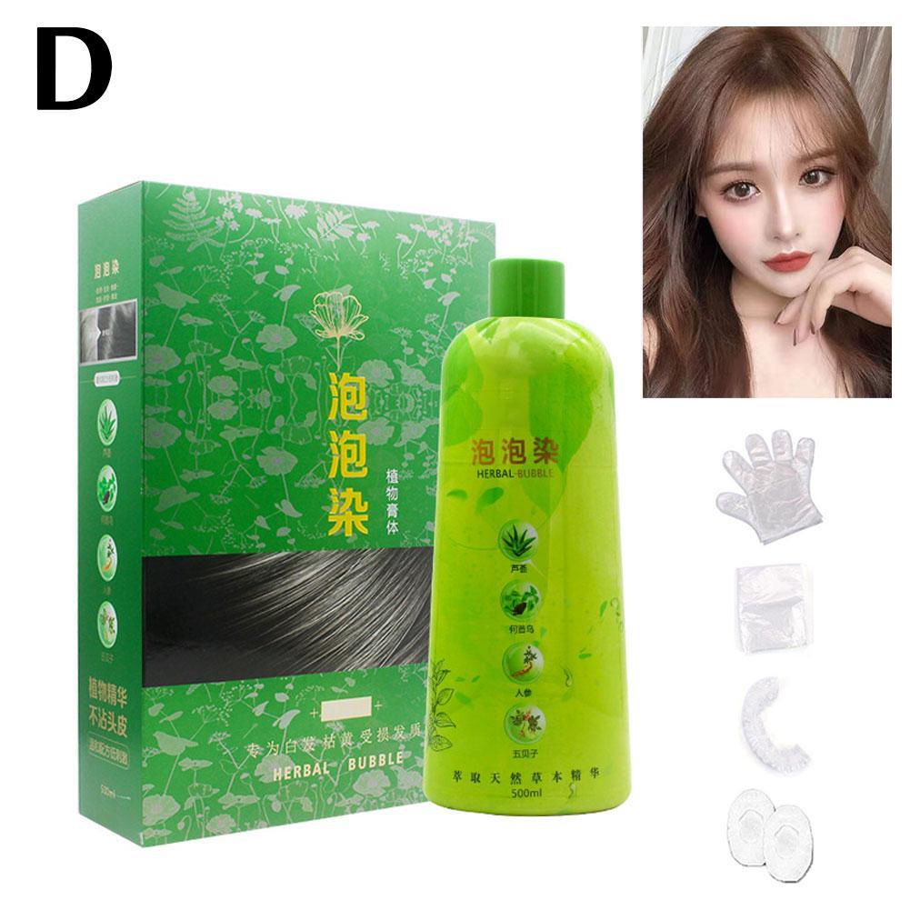 Brimless Shampoo 3 In 1 Black Hair Dye Coloring Shampoo Nourishes Long Lasting For Men Women Bubble Gray Hair Dye Shampoo 500ml