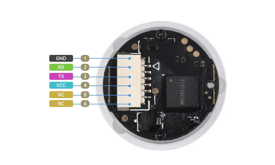 Waveshare Barcode Scanner Module (D),Round 2D Codes,Barcode/QR code Reader, With LED Indicator, Small Size, Easy to Integrate