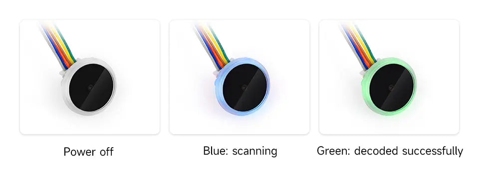 Waveshare Barcode Scanner Module (D),Round 2D Codes,Barcode/QR code Reader, With LED Indicator, Small Size, Easy to Integrate