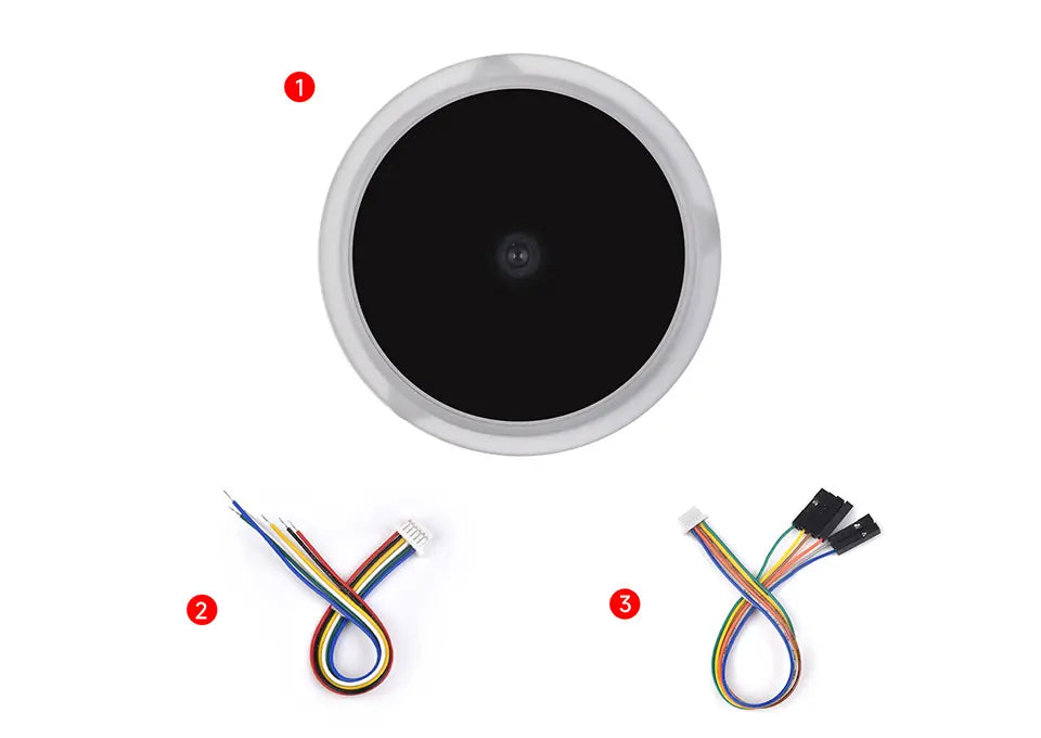 Waveshare Barcode Scanner Module (D),Round 2D Codes,Barcode/QR code Reader, With LED Indicator, Small Size, Easy to Integrate