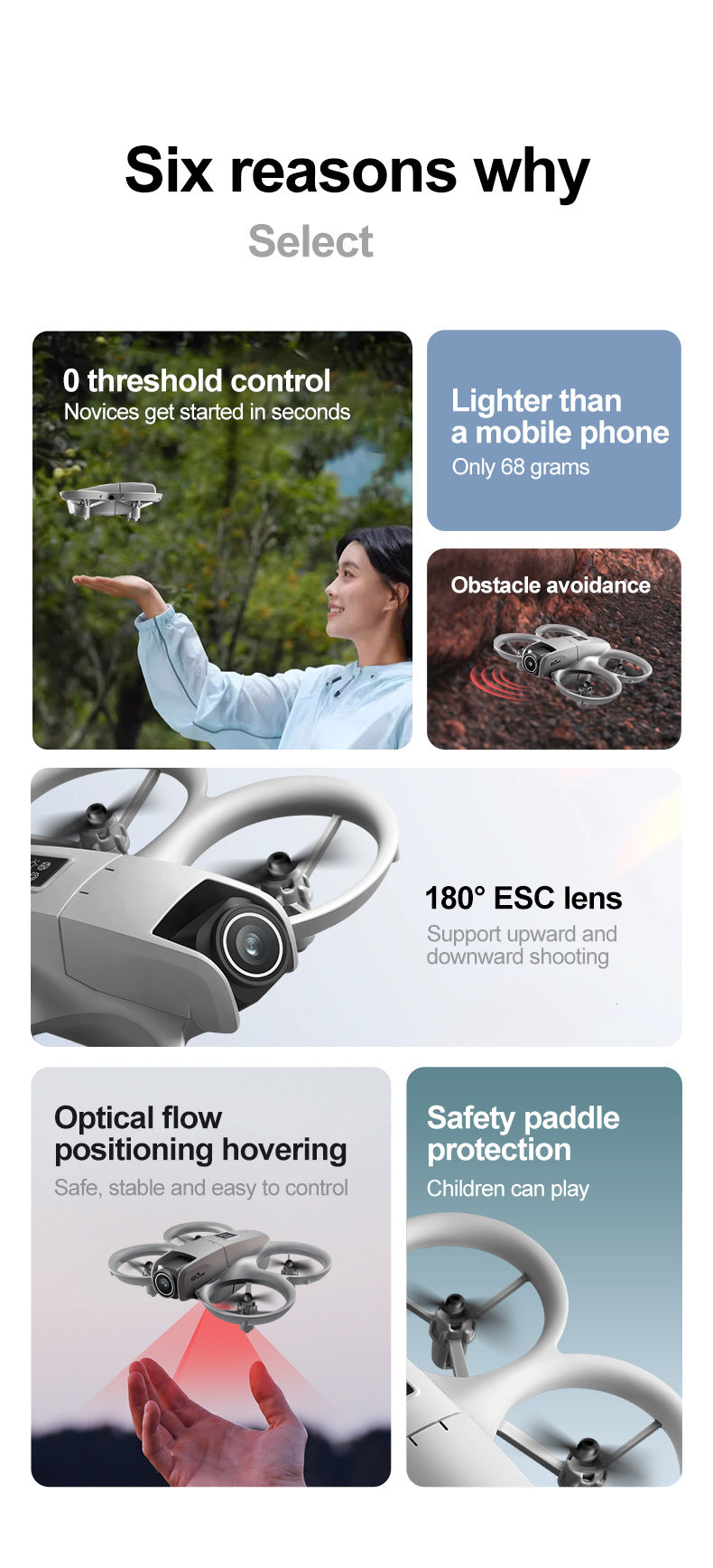 Mini 4K Camera Drone - Foldable Obstacle Avoidance Quadcopter Tidesmit