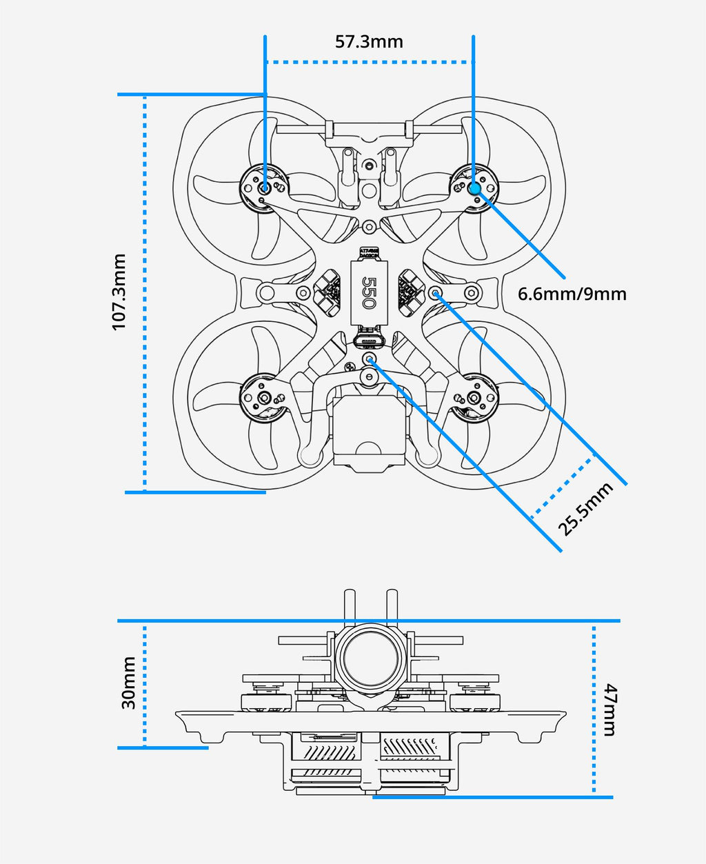 Flywoo FlyLens 75 HD Walksnail FPV Drone - 2S Whoop with ELRS 2.4G Tidesmit
