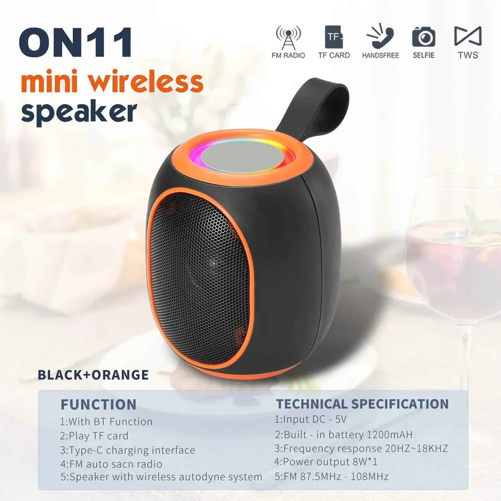 Portable Bluetooth Speaker Waterproof Metal Wireless Audio System My Store