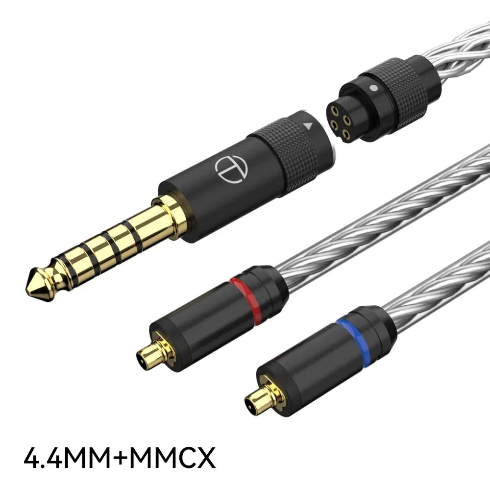 Tidesmit 8-Core OFC Silver Plated HiFi Upgrade Cable for IEMs 4.4 MMCX Tidesmit