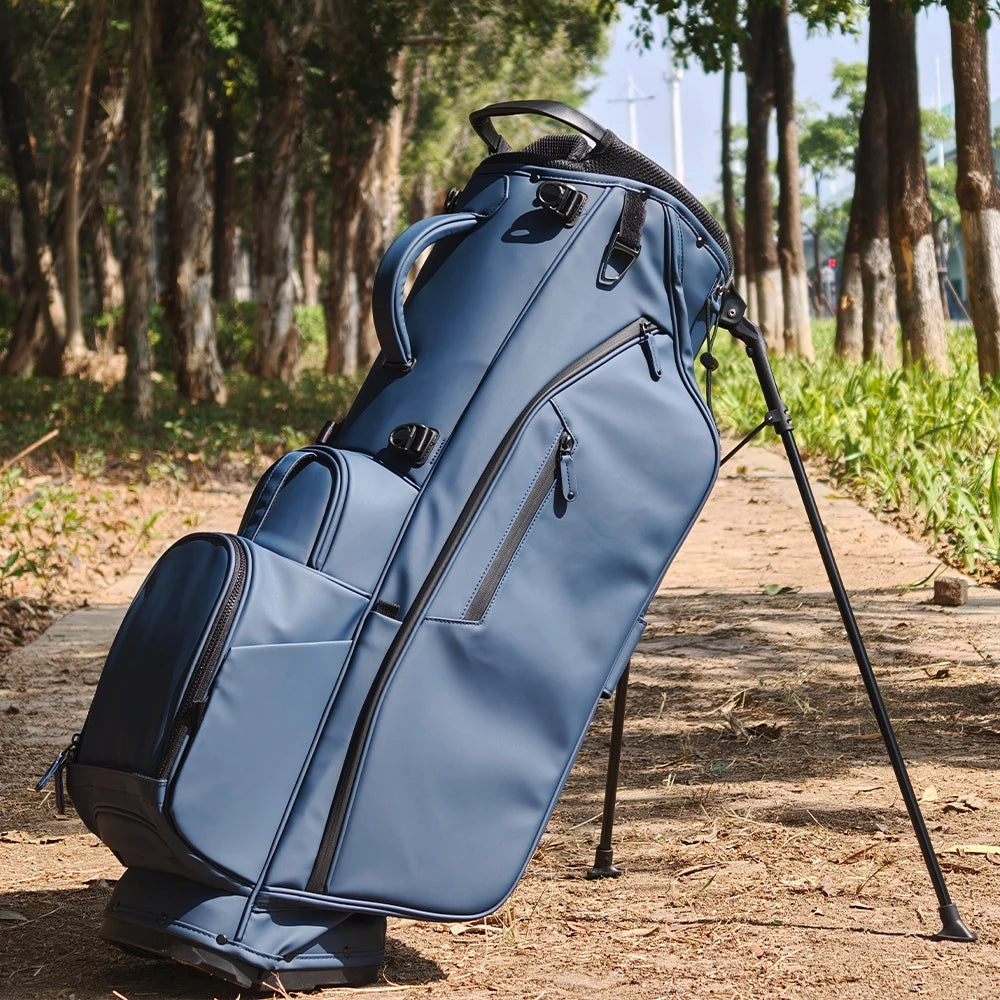 JBoss Golf Waterproof Full Length 14 Ways Brown Navy Blue Divider Magnetic Pocket Fast Delivery Golf Stand Bag