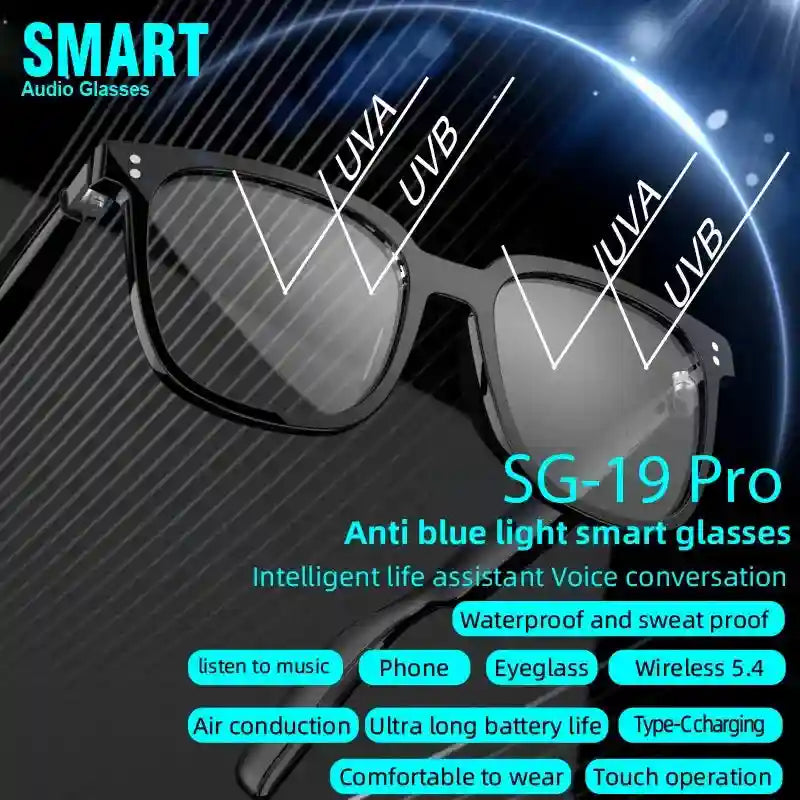 Tidesmit SG-19 Smart Bluetooth Audio Sunglasses with Anti-Blue Light Tidesmit