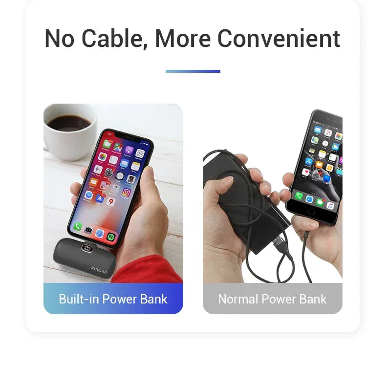 Magnetic Portable Charger 5000mAh - Fast Charging Power Bank Tidesmit
