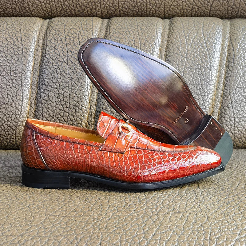 New Design Goodyear crocodile Leather Italian Men Shoes High Quality Loafers Customized Alligator Party Dress Casual Men Shoes