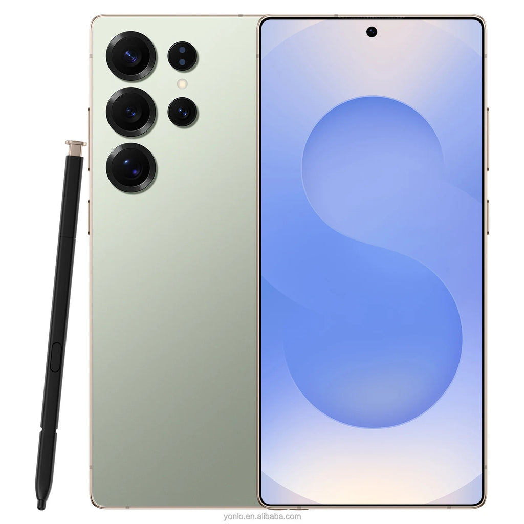 S26 Ultra smartphone with 7.3 inch screen 16GB RAM 1TB storage and 5G Android performance viewed from side