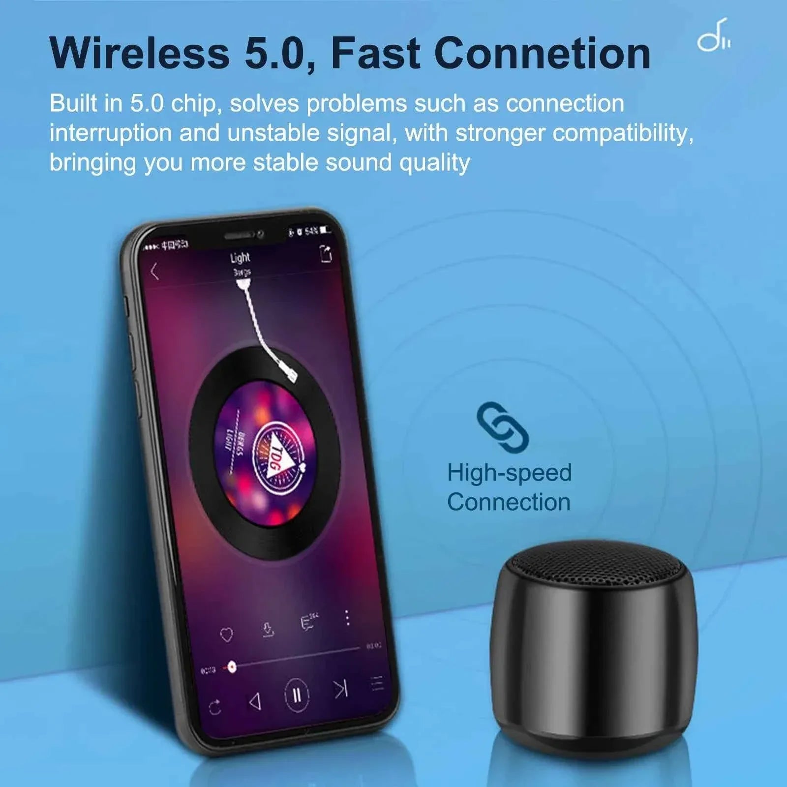 Portable Bluetooth Speaker | Compact Metal Wireless Bass | Mini Red My Store