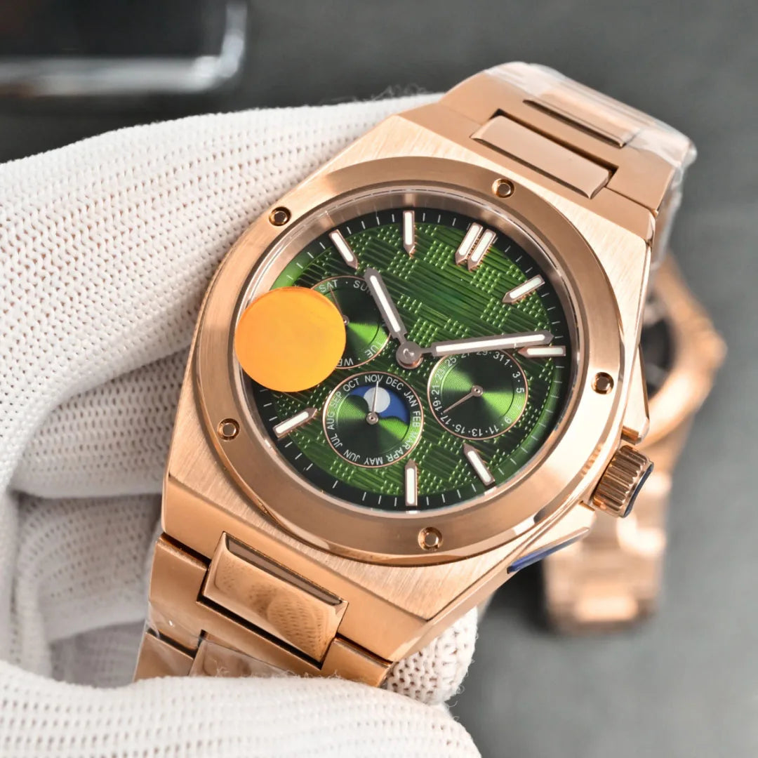 Top Quality Luxury Watch Stainless Steel case with Function Mechanical Watch for Business Use Suitable for Men Fashionable Watch