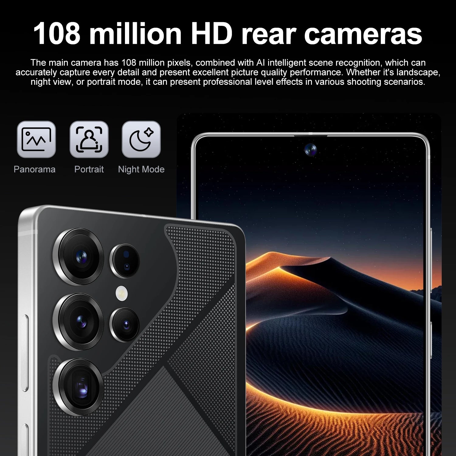 S26 Ultra 5G Android Smartphone 12GB RAM 512GB ROM 7.3 Inch HD Screen Dual SIM Unlocked Global Version Stylus LTE Connectivity