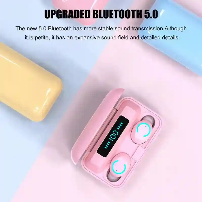 F9 Wireless Earbuds 2000mAh Charging Case - Tidesmit Audio Tidesmit