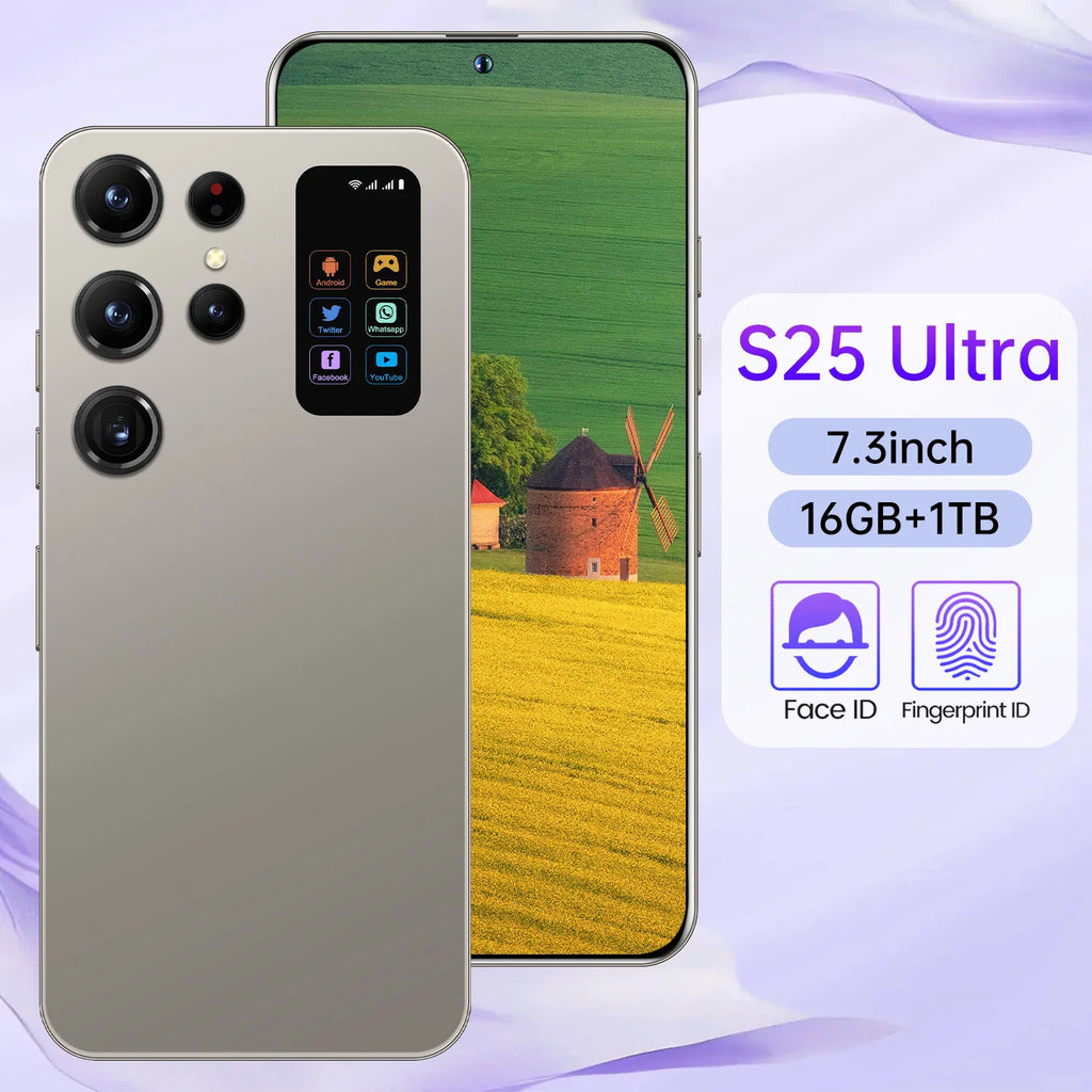 S25 Ultra 5G Smartphone 1TB 16GB RAM 7.3-Inch OLED Display Tidesmit