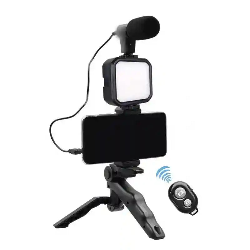 Ring Light Vlogging Kit with Microphone and Tripod - 6-in-1 Set 6 in 1 Vlogging Kit Tidesmit