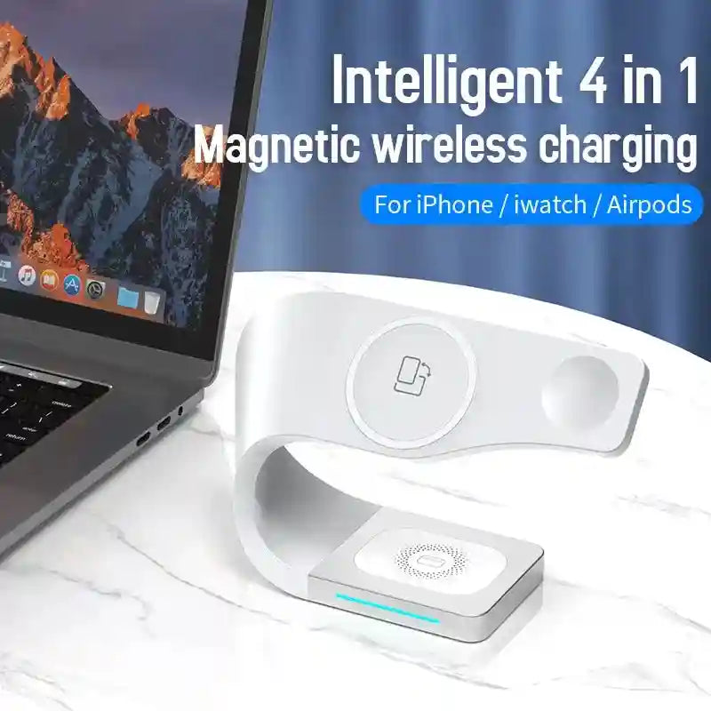 4-in-1 Magnetic Wireless Charging Station | Fast Qi Multi-Device Stand Tidesmit