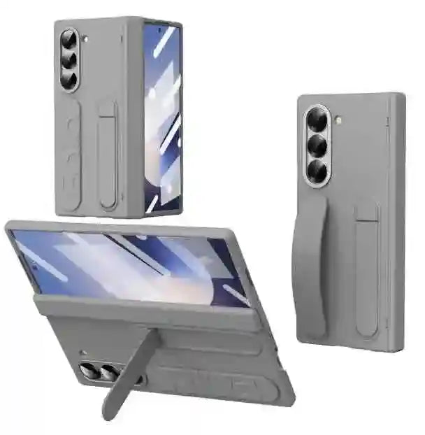 Galaxy Z Fold 6 Case with Tempered Glass Screen Protector - Shockproof Gray OPP Bag Tidesmit