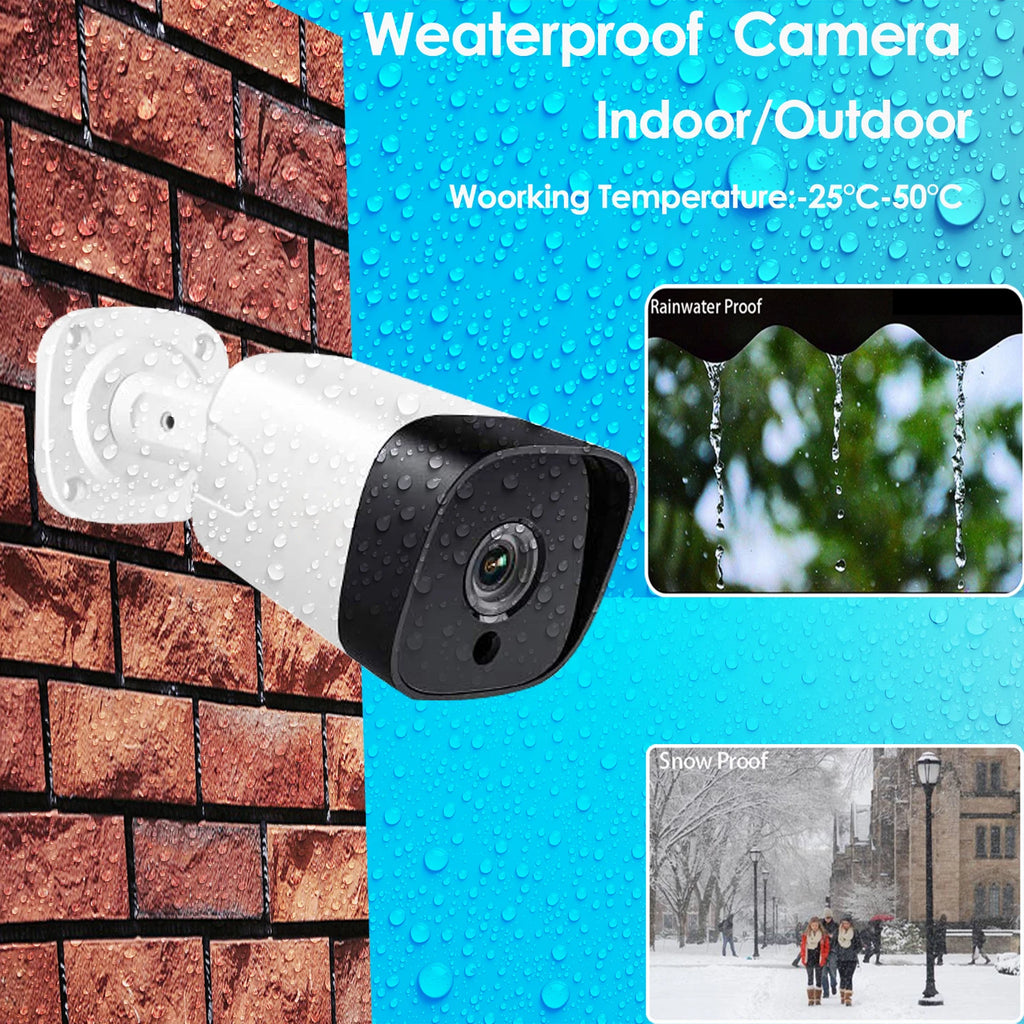 XMEYE 8MP 4K 2.8MM lens POE Wired IP ONVIF H.265 Audio Record CCTV Face Detection Waterproof IP66 Outdoor Security Video Camera