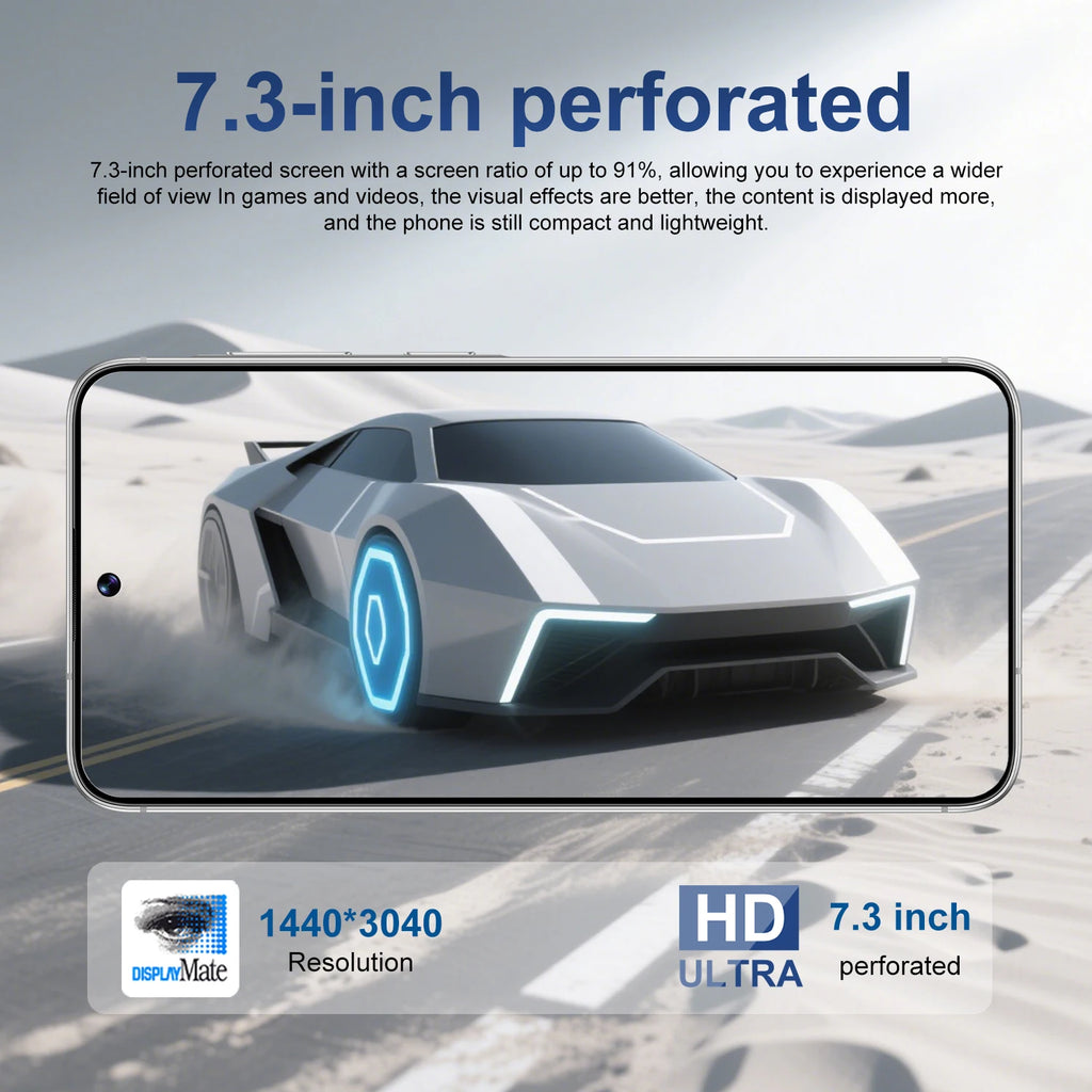 Tidesmit 5G Smartphone, 7.3 Inch OLED, 16GB RAM, 1TB Unlocked Tidesmit