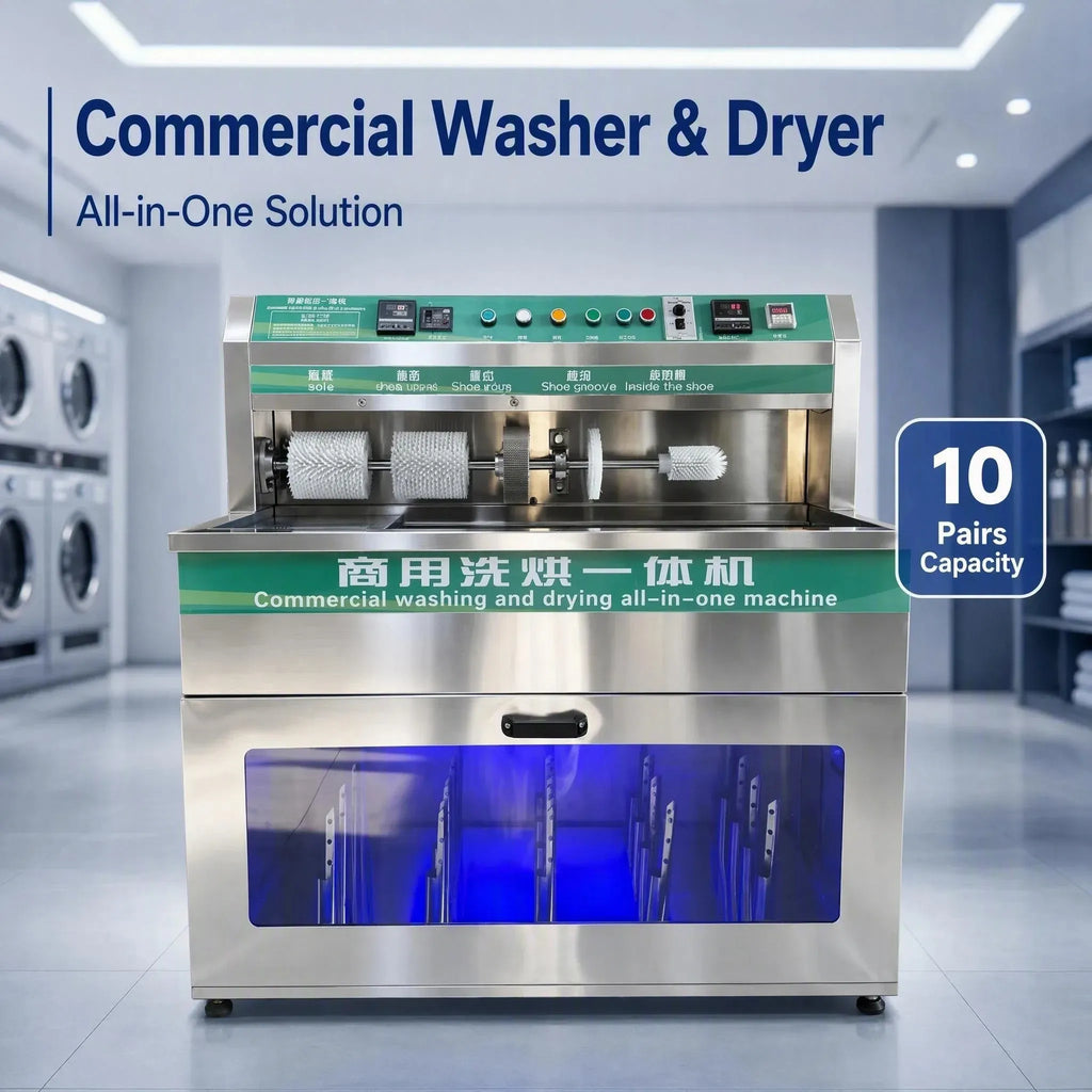 Automatic Commercial Shoe Washing Machine With Dryer Stainless Steel Shoe Cleaner Machine for Sneaker Cleaning Business