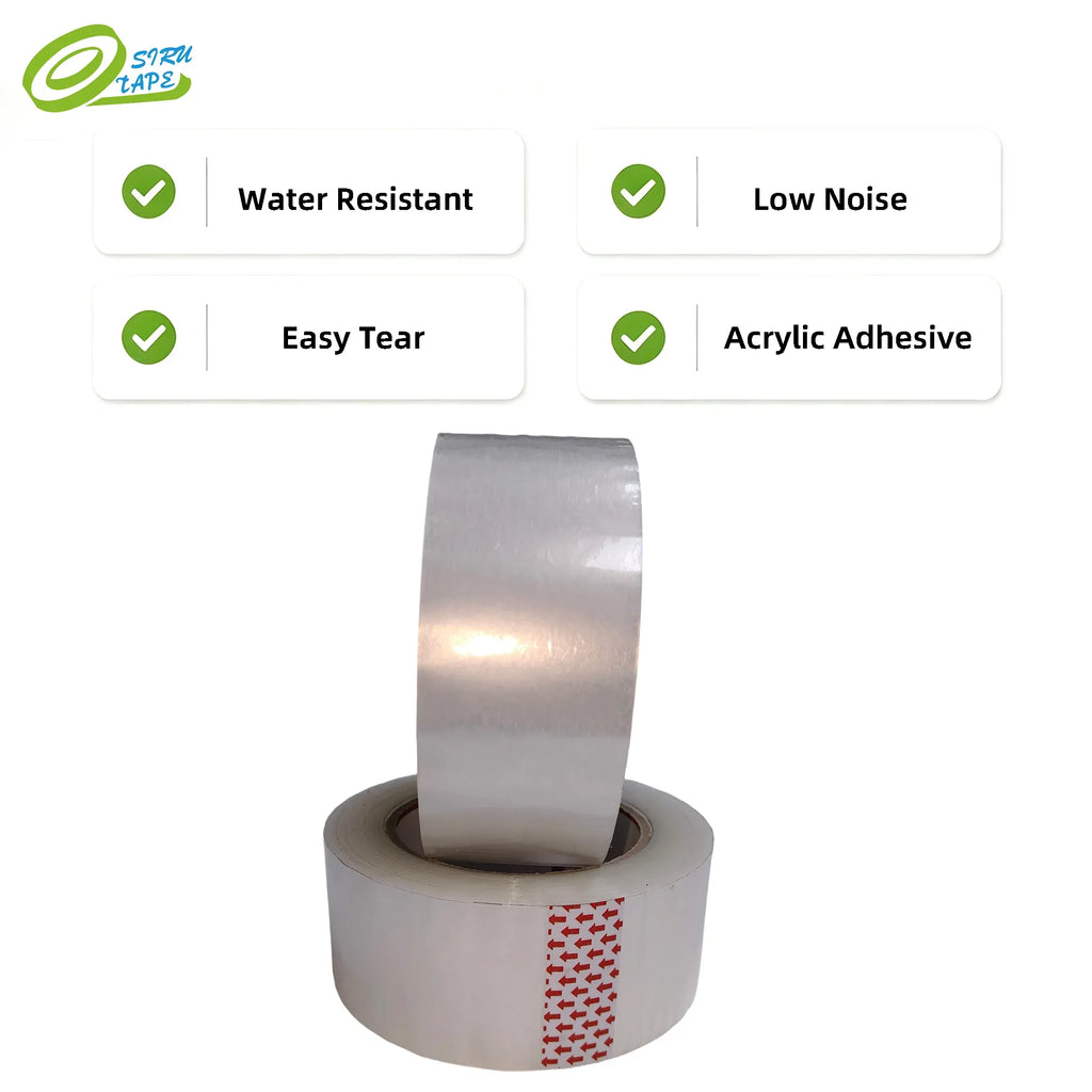 Clear packing tape roll, acrylic adhesive and water-resistant seal