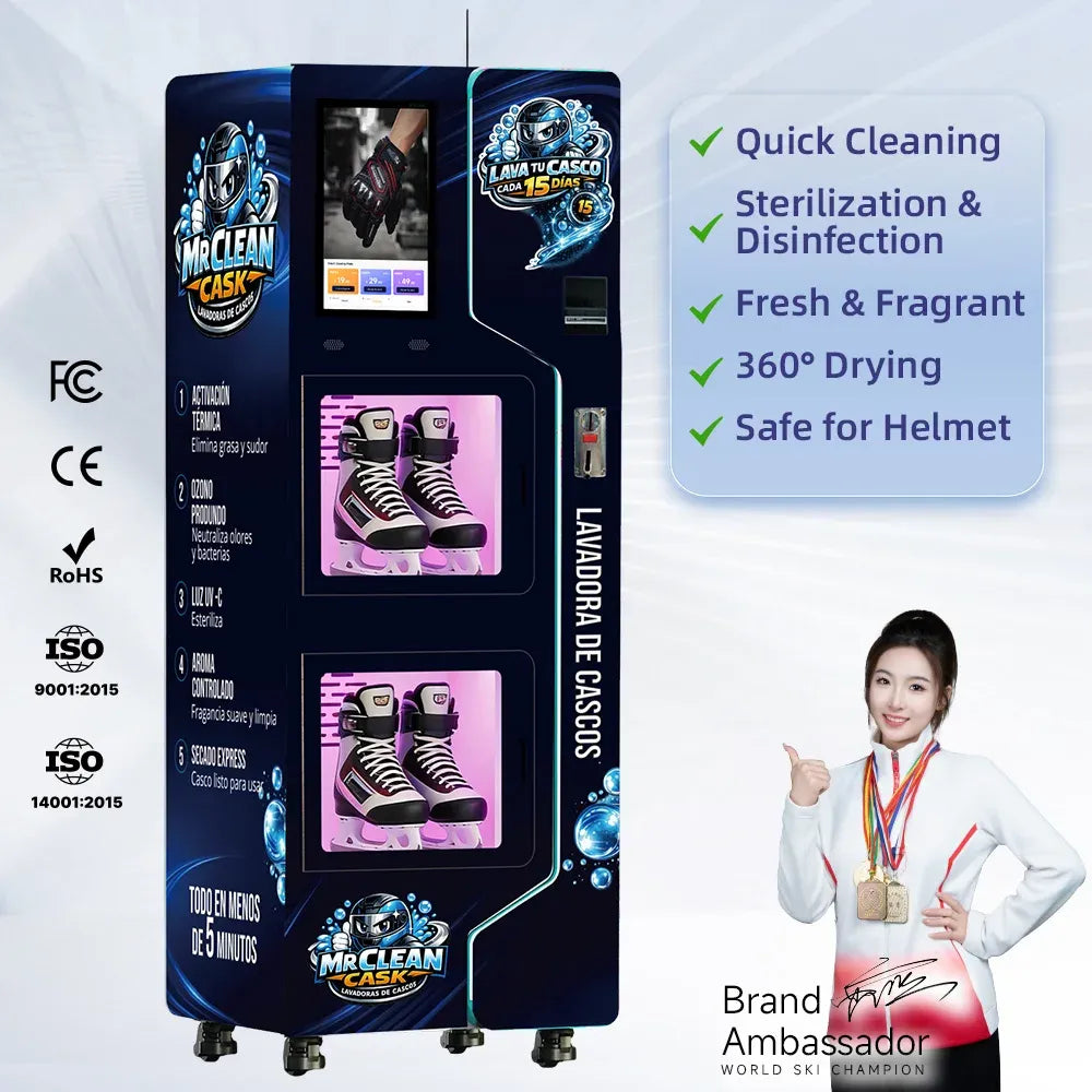 Automatic Commercial UVC+Onze Shoe Washing Machine with Dryer SDK Enabled Cloud-Based Management & Wi-Fi