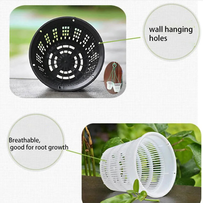 Mesh grow Pot Net Cup plastic Basket Orchid Plant Flowers Planting Nursery Pots Breathable Hydroponic Greenhouse Garden Tools
