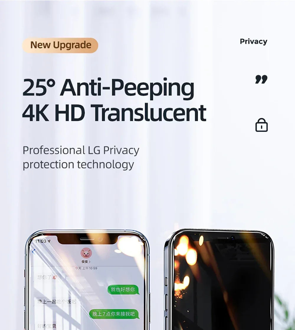 Privacy Screen Protector for iPhone 17 - 9H Hardened Tempered Glass Tidesmit
