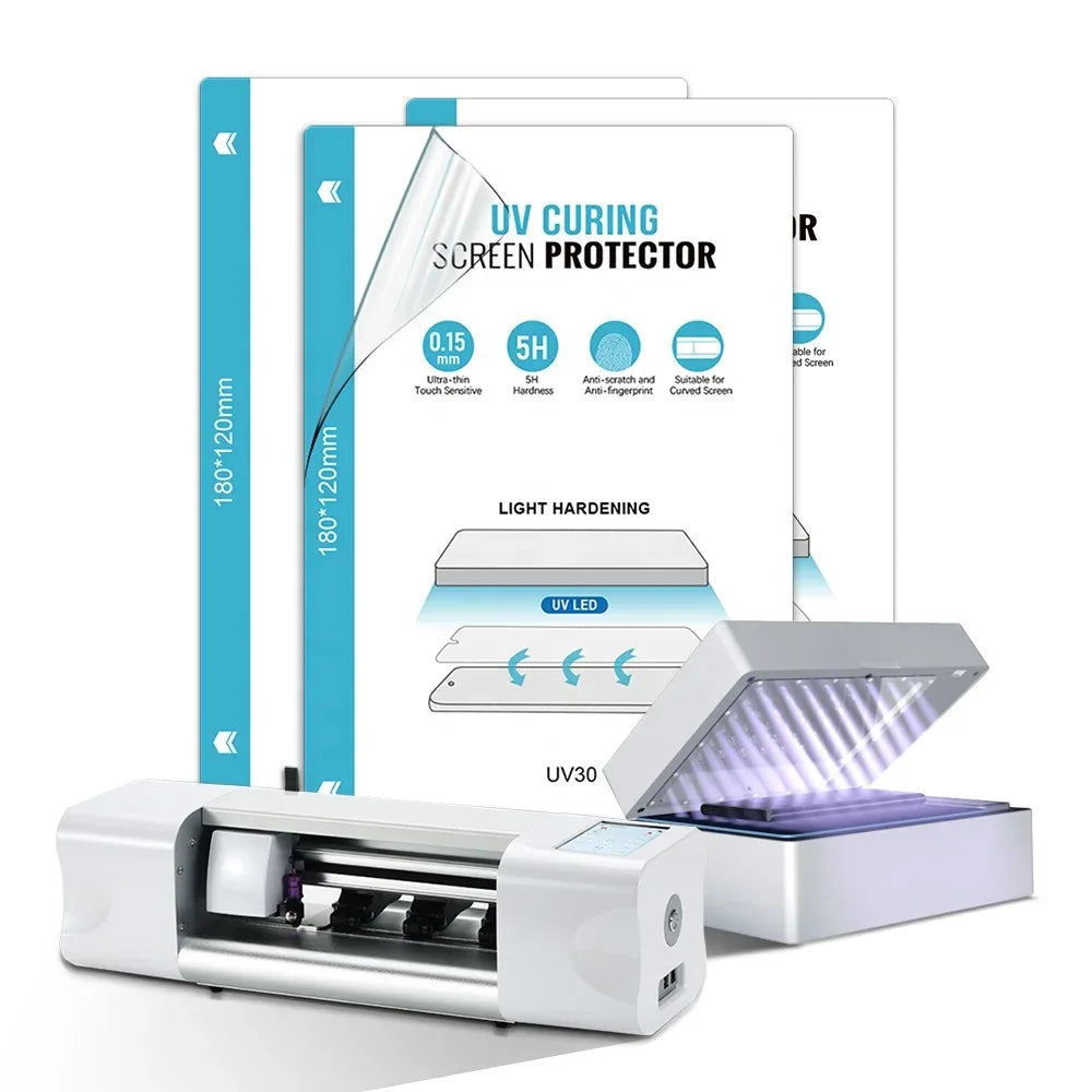 UV Curing Screen Protector Kit - 9H Hardness Tempered Glass for All Phones Tidesmit