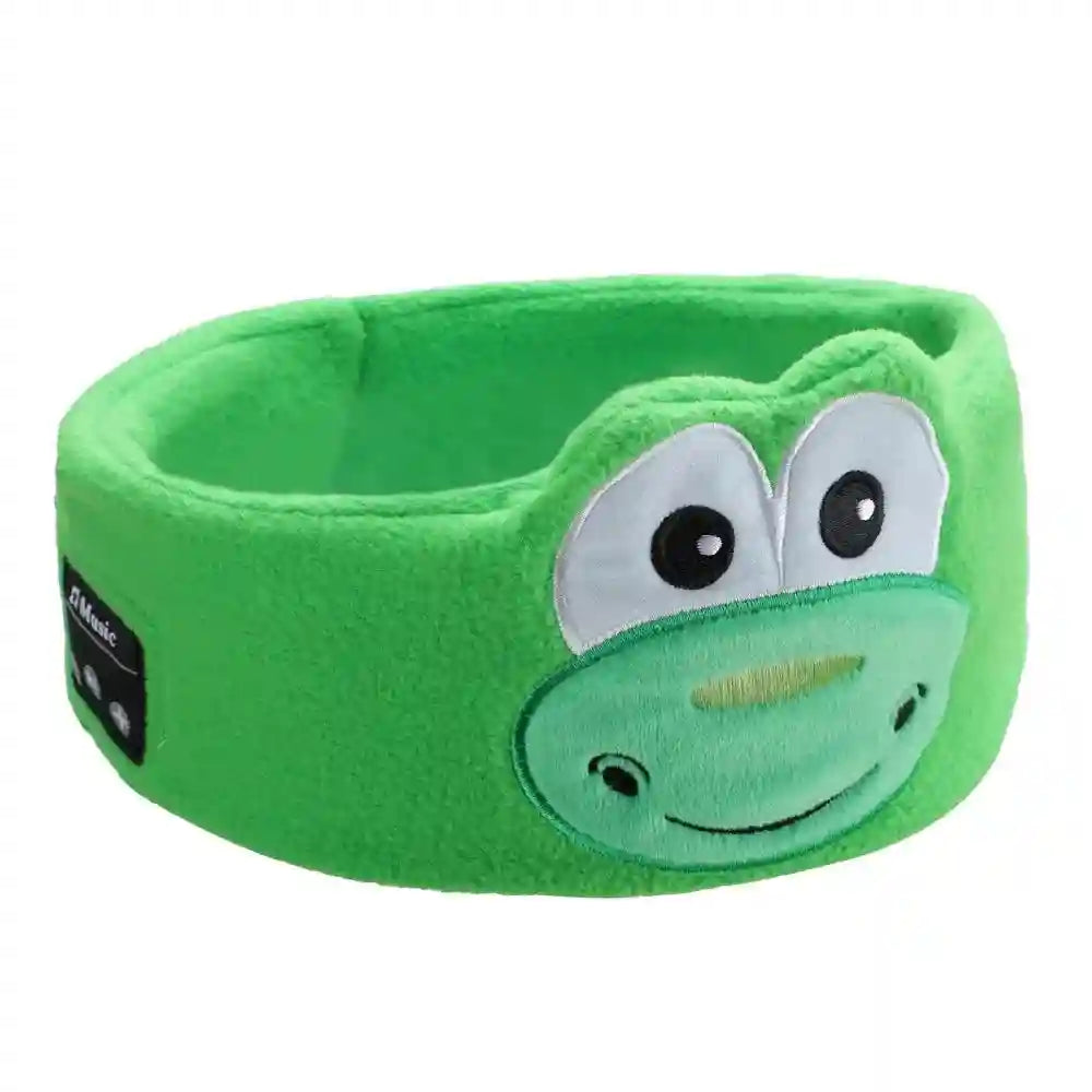Wireless Kids Headband Headphones - Soft Plush Audio for Travel Dinosaur Tidesmit