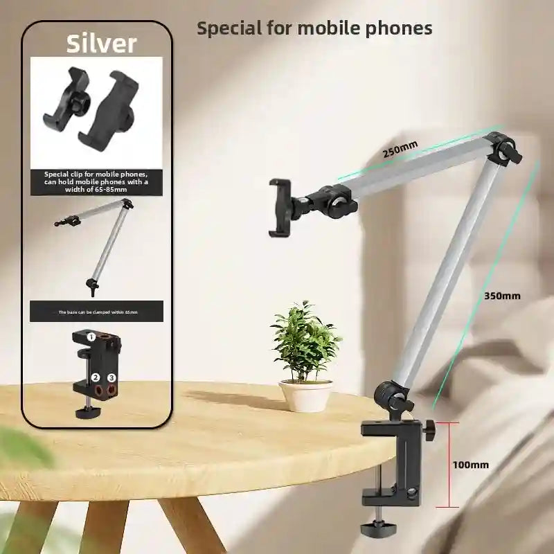 Smart Tracking Phone Stand: Rotating Desktop Holder for Home & Office Tidesmit
