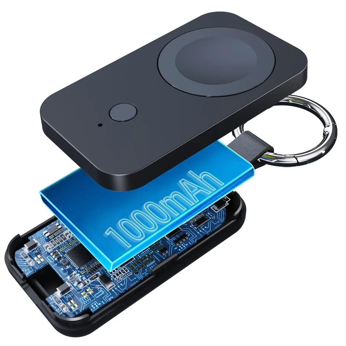 Magnetic Apple Watch Power Bank 1000mAh Portable Keychain Charger Tidesmit