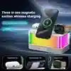 6-in-1 Wireless Charging Alarm Clock with RGB Light - White Universal White Tidesmit