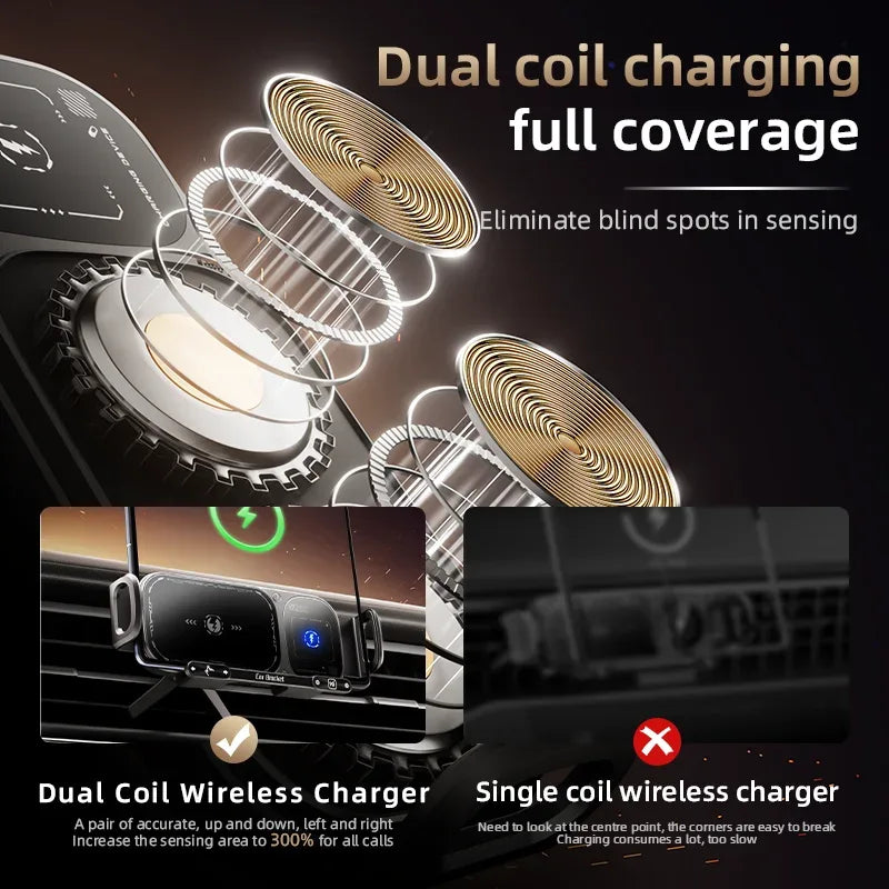 Wireless Car Phone Holder Power Bank with Fast Charging & USB-C Tidesmit