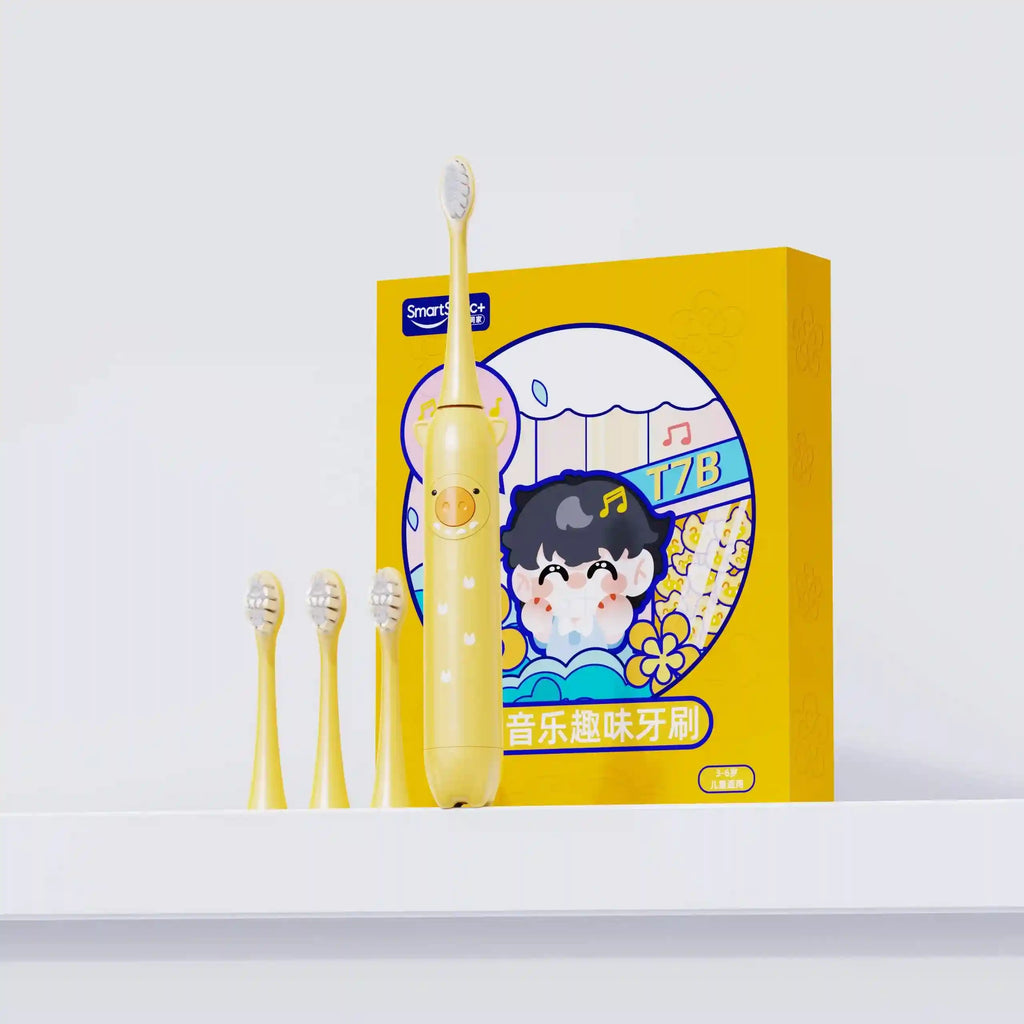 Tidesmit Kids Sonic Electric Toothbrush with 3 Cleaning Modes - Yellow Tidesmit