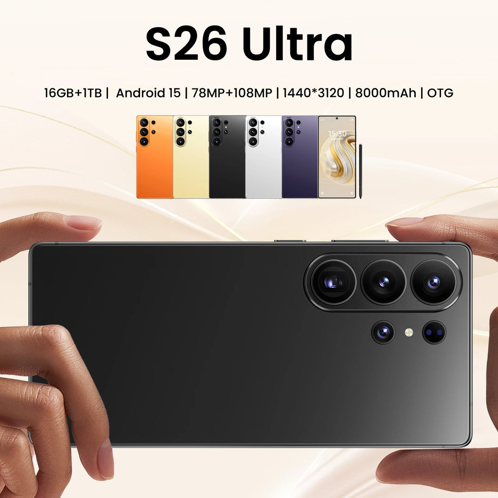 S26 ultra mobile phone Smartphones and Mobile Phones high-definition  The phone runs smoothly Clear screen display