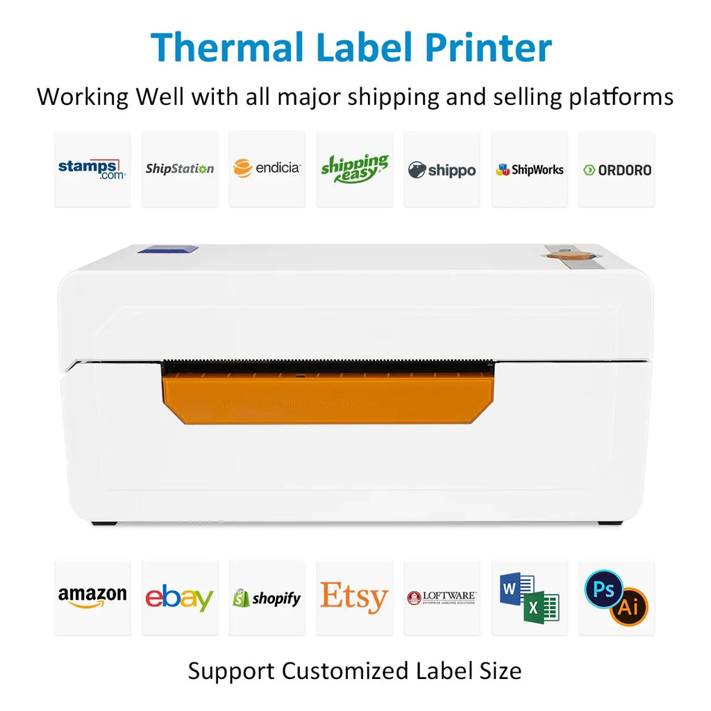 Desktop A4 Bluetooth  Printer Thermal Barcode Label Printer Printing for Business Travel  Printing
