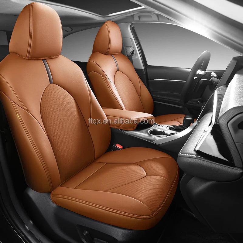 Car Seat Covers for Toyota Camry 2018-2024 Seat Covers Full Set Luxury Leather Car Accessories Waterproof Car Seat Protector