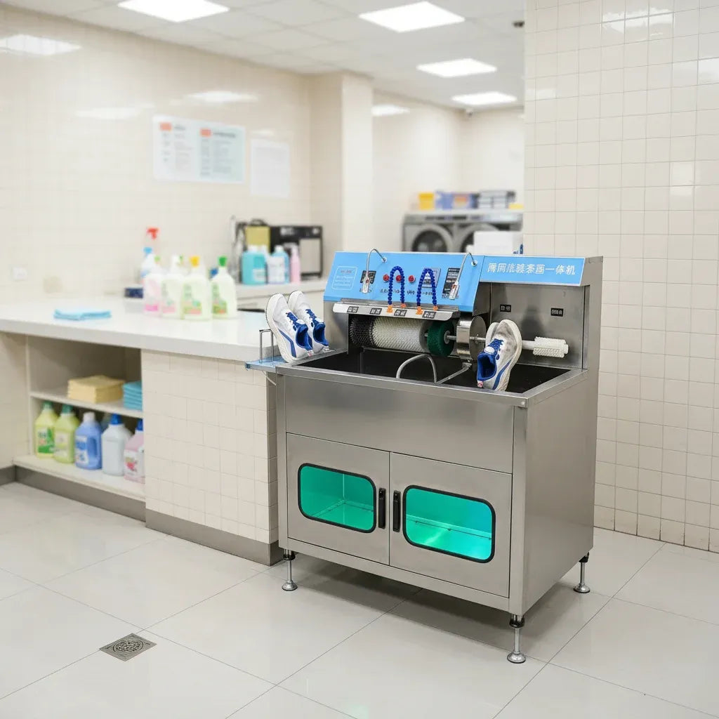 Semi Automatic Commercial Laundry Shoe Washer and Dryer Combo Electric Shoes Washing Drying Equipment for Business