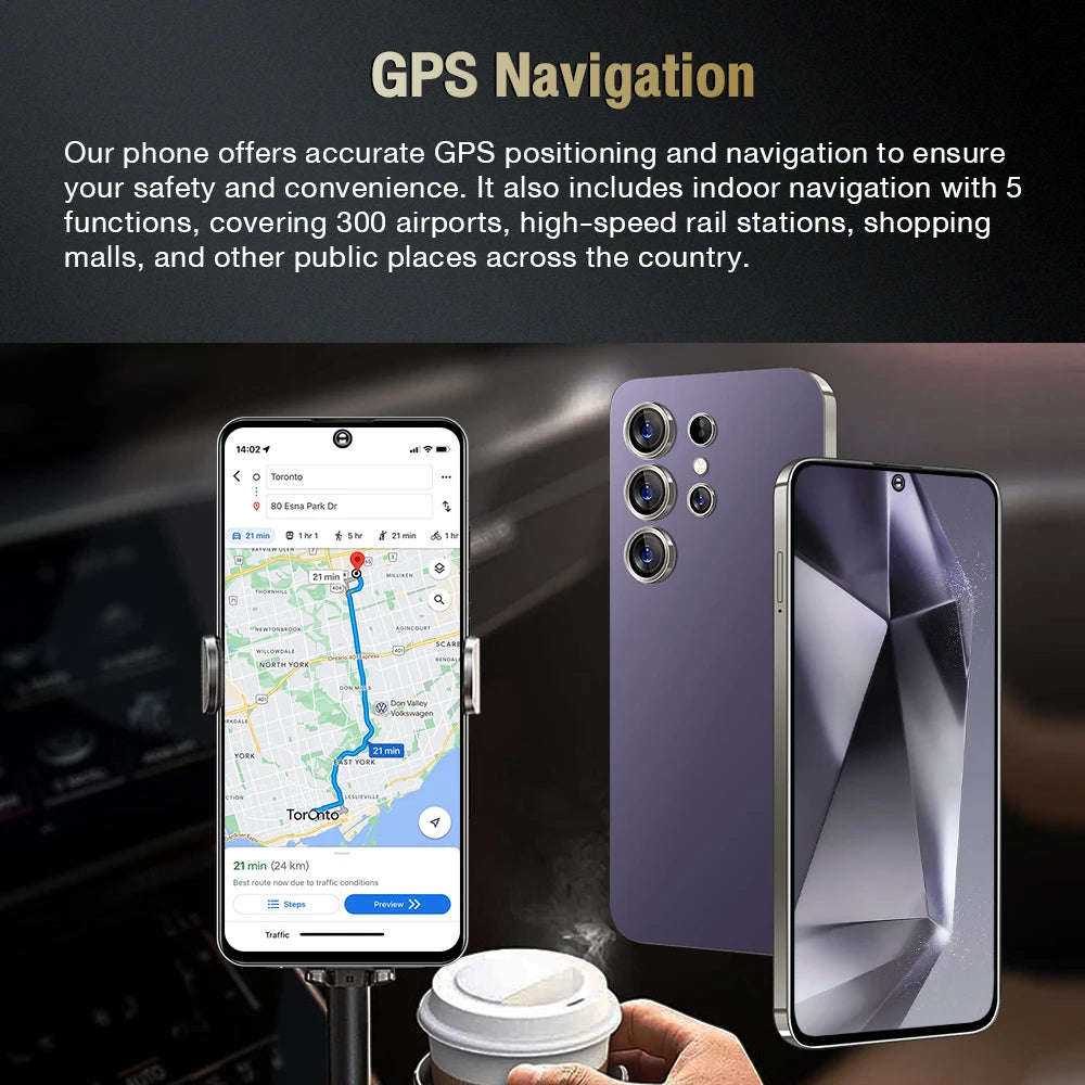 Tidesmit S24 Ultra 5G smartphone with 16GB RAM, 1TB storage, 7.3-inch display, and waterproof design for elite gaming.