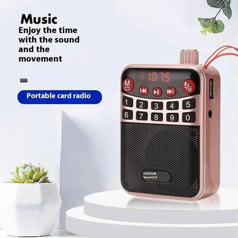 Portable Bluetooth Speaker with Flashlight - Gold & Red Audio Mini Speaker My Store
