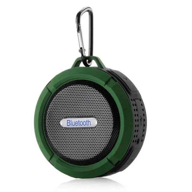 Portable Bluetooth Speaker - Waterproof Wireless Audio with Mic (Red) Green plastic My Store