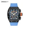 2025 New Luxury Automatic Mechanical Watch for Men - With Transparent Movement and Rubber Strap - Original Watches