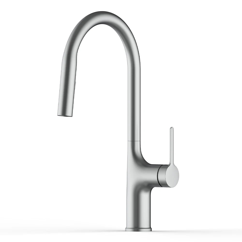 Bagnolux Titanium Black Brushed Deck Mounted Kitchen Faucet Two Function Single Handle Pull Out Mixer Hot and Cold Water Taps