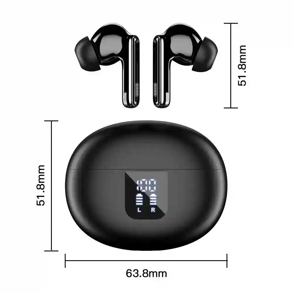 Q10 ANC Wireless Earbuds, HiFi Sound Quality with Transparency Mode, Long Battery Life LED Indicator TWS Earphones Tidesmit
