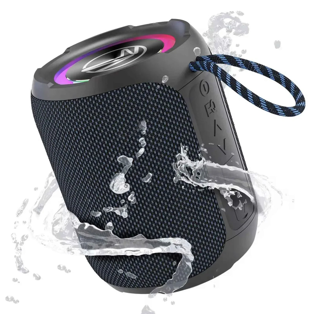Portable Bluetooth Speaker with 360 Sound & IPX7 Waterproof Rating (Black) My Store