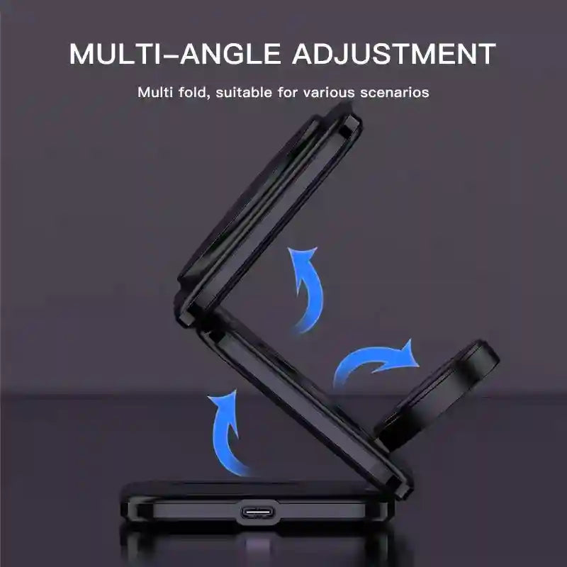 3-in-1 Magnetic Wireless Charger for iPhone - Foldable MagSafe Compatible Tidesmit