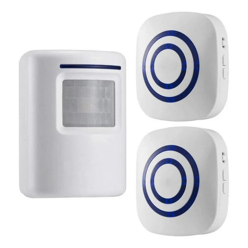 Wireless Home Security Entrance Alarm Visitor Doorbell with Plug-in Receiver and PIR Motion Sensor Warning System 38 Melodies